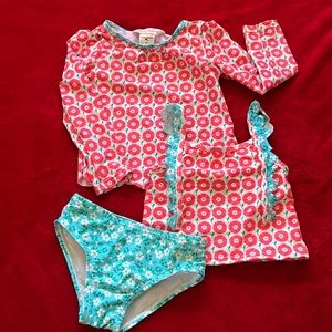 Toddler size 2T 3 piece bathing suit